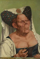 Eine groteske alte Frau